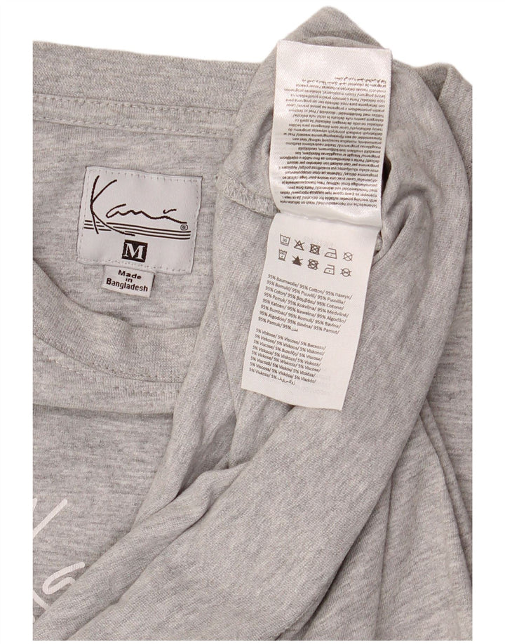 T-shirt da uomo Karl Kani Top in cotone chiazzato grigio medio