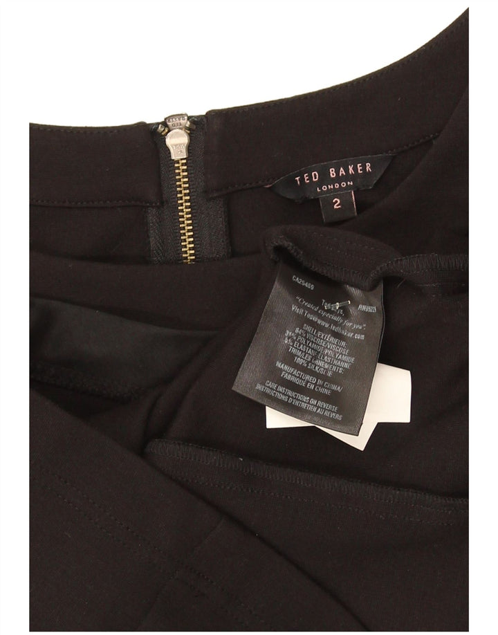 Abito tubino da donna Ted Baker taglia 2 piccolo in viscosa nera