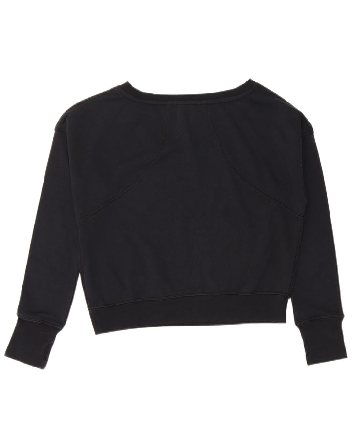 Felpa con grafica corta NIKE per ragazze 13-14 anni XL in cotone nero