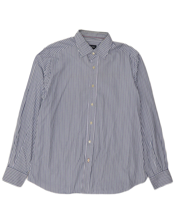 Camicia Uomo Massimo Dutti XL Gessato Blu