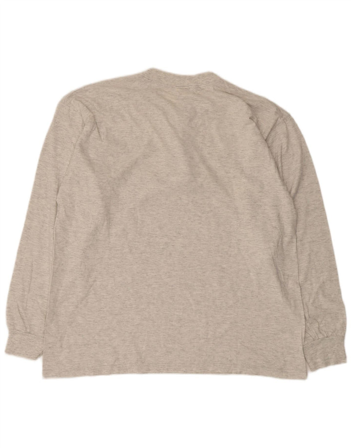 Maglia da uomo Champion a maniche lunghe XL in cotone chiazzato grigio