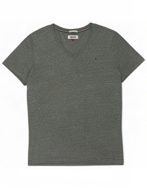 Tommy Hilfiger Womens T-Shirt Top UK 16 Large Green Flecked Polyester