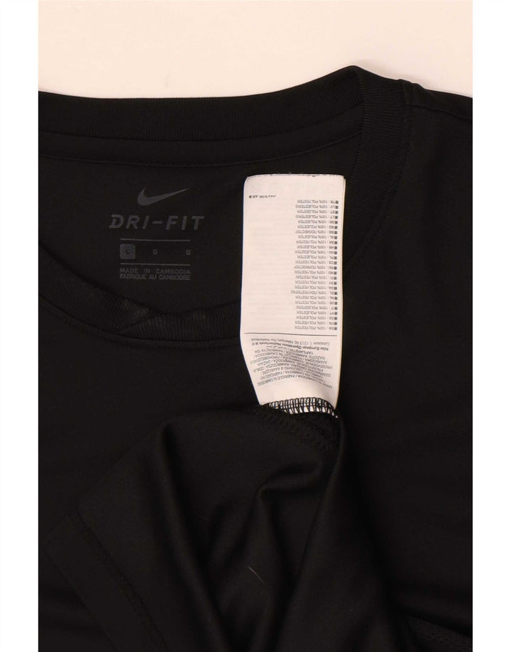 T-shirt Nike Dri Fit da uomo, grande, in poliestere nero