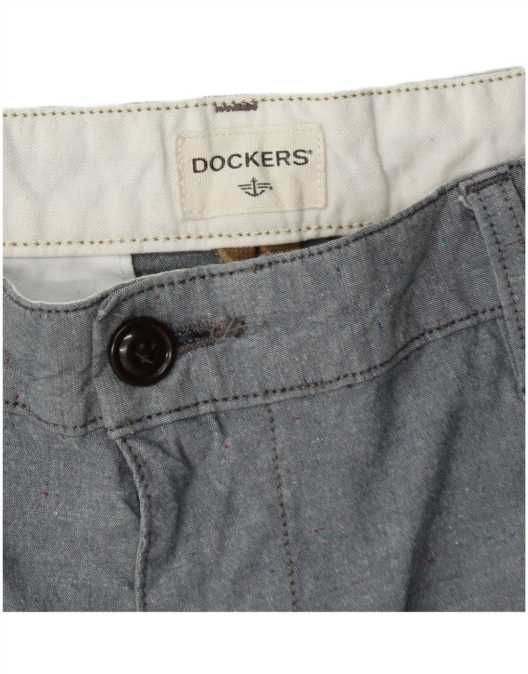 Pantaloncini chino da uomo Dockers W32 in cotone grigio medio