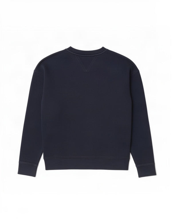 Tommy Hilfiger Donna Felpa Oversize Maglione UK 6 XS Blu Navy Cotone