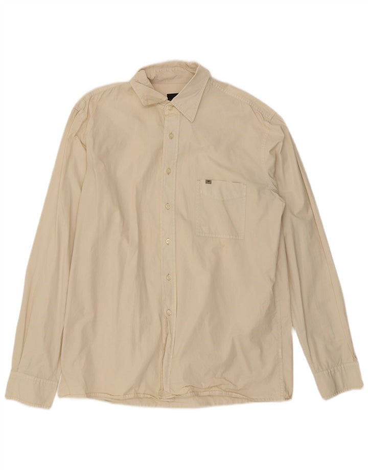 Camicia da uomo Gas XL in cotone bianco sporco