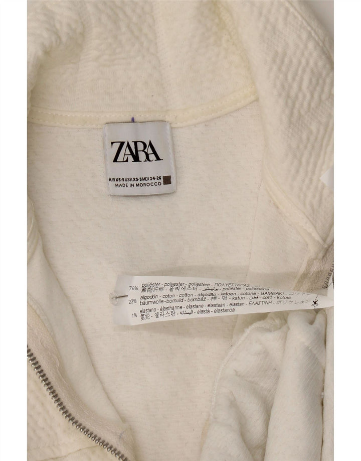 Giubbotto bomber oversize da donna Zara UK 6 XS poliestere bianco