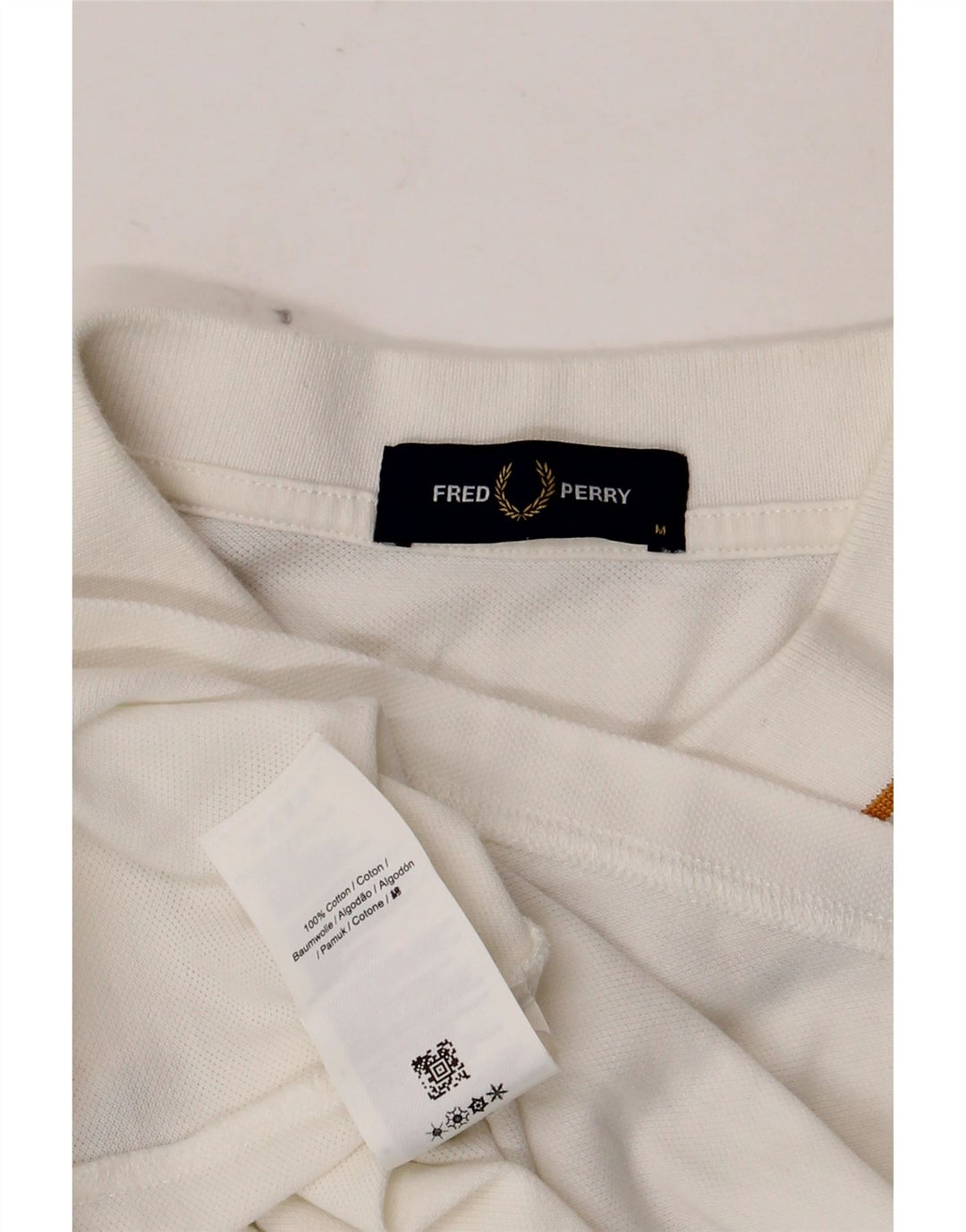 Polo da uomo Fred Perry in cotone bianco medio