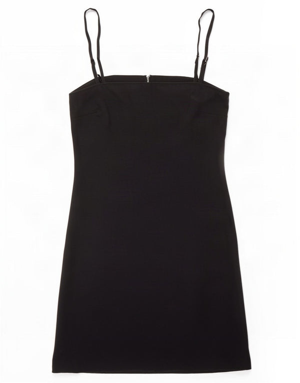 Abito sottoveste senza maniche da donna Abercrombie & Fitch UK 4 XS lino nero