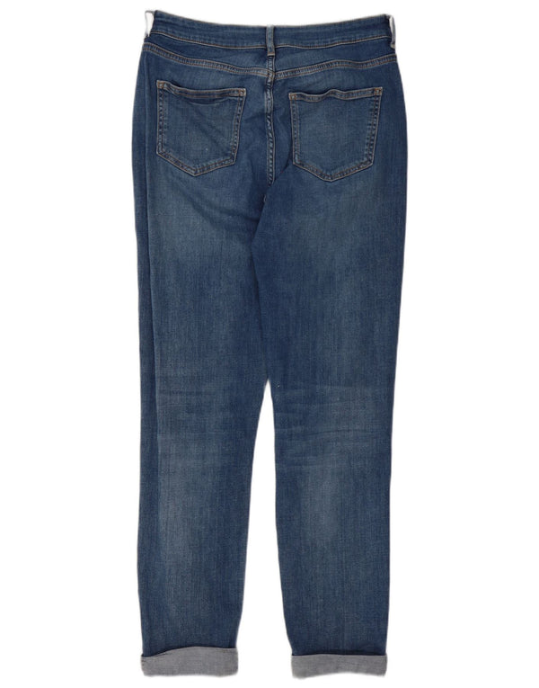 Jeans slim effetto consumato da donna M&Co UK 12 medio W28 L28 blu