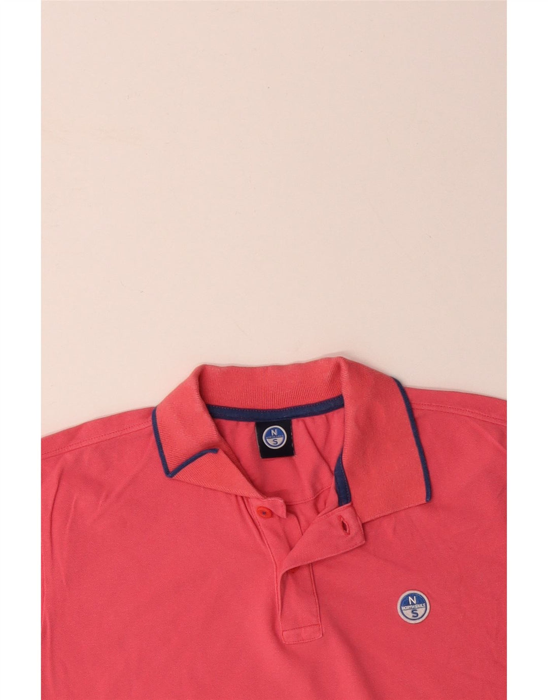 Polo da uomo NORTH SAILS in cotone rosso medio