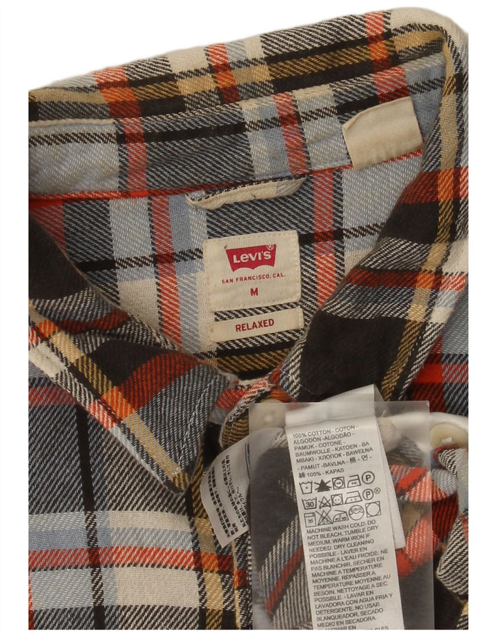 Levi's Camicia da uomo in flanella rilassata in cotone a quadri multicolore medio