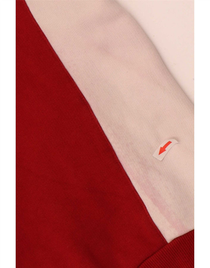 Giacca da ginnastica da uomo con grafica Datch, giacca grande in cotone color block rosso