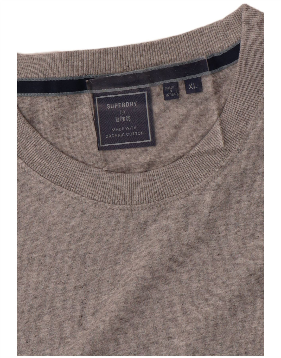 T-shirt da uomo Superdry Top XL in cotone chiazzato grigio