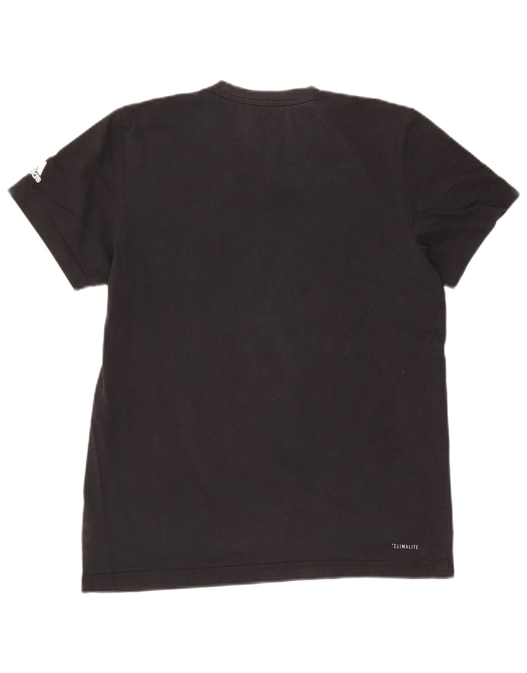 T-shirt grafica Adidas Climalite da uomo in cotone medio nero