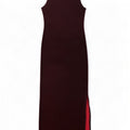 CLOCK HOUSE Abito lungo senza maniche da donna UK 12 Poliestere rosso medio