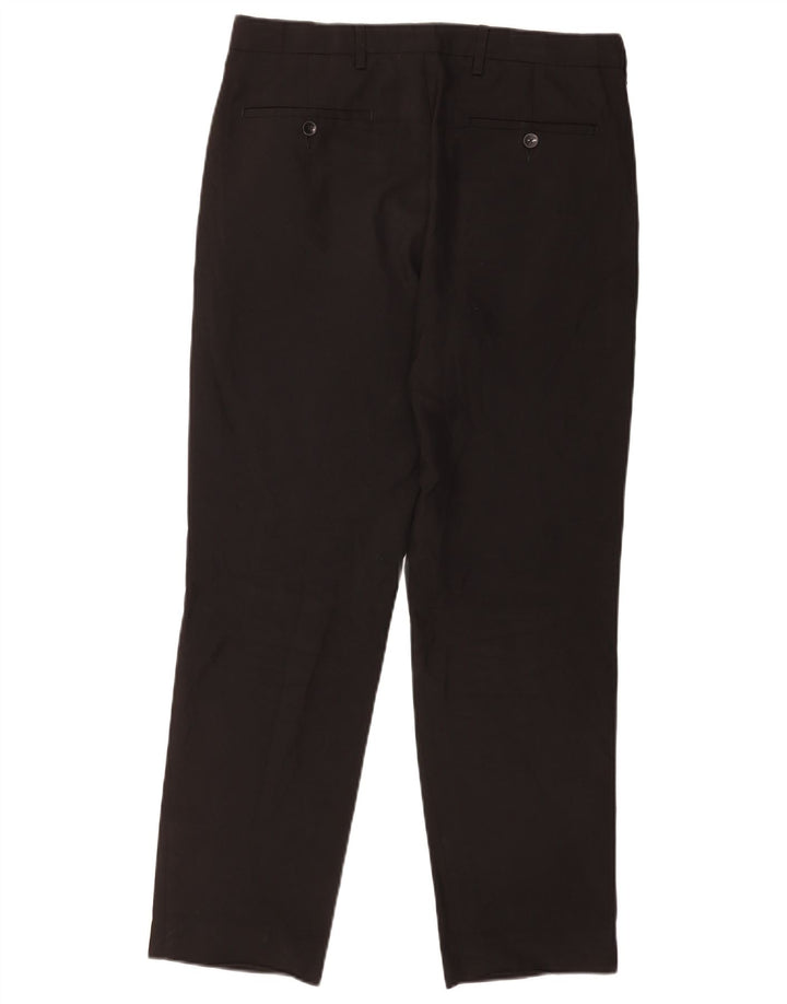 Pantaloni chino vestibilità regolare da uomo Marks & Spencer W32 L31 poliestere nero