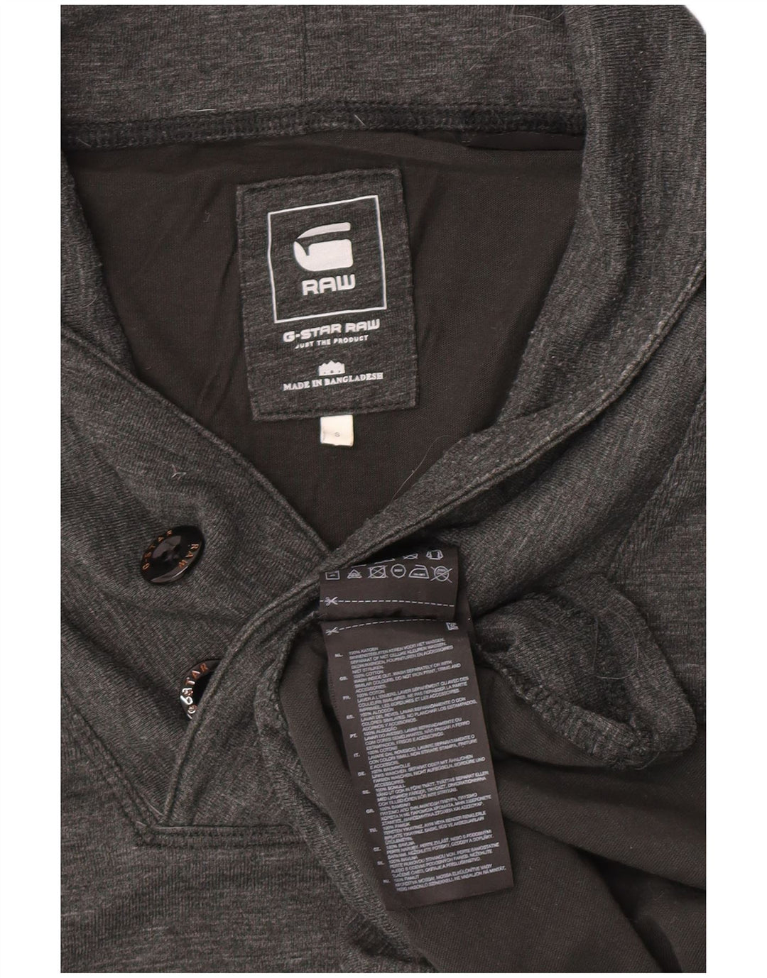 Maglia da uomo G-Star a maniche lunghe in cotone chiazzato grigio piccolo