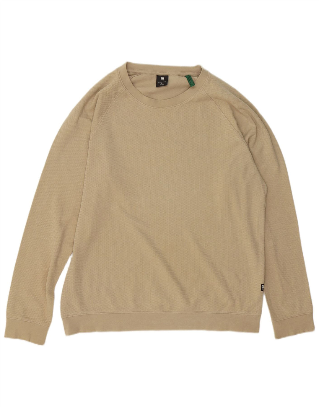 Felpa da uomo G-STAR in cotone beige medio