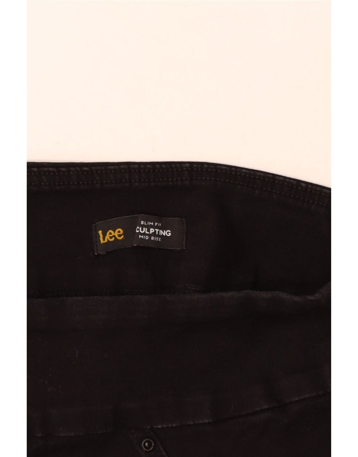 Bermuda Lee da donna Sculpting Slim Fit US 10 Large W30 cotone nero
