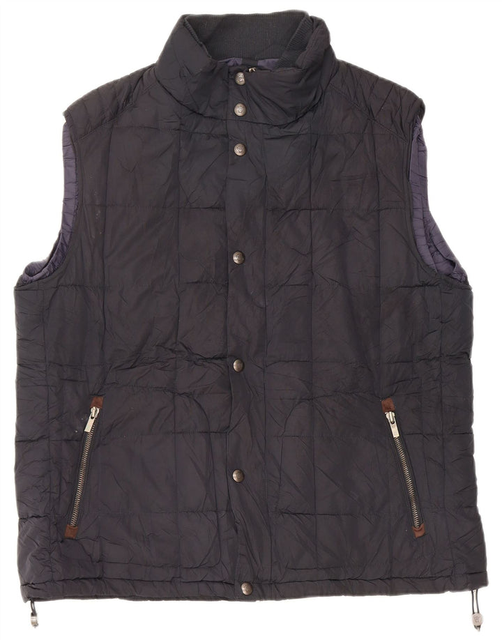 Gilet imbottito da uomo Massimo Dutti UK 44 2XL Poliestere blu navy