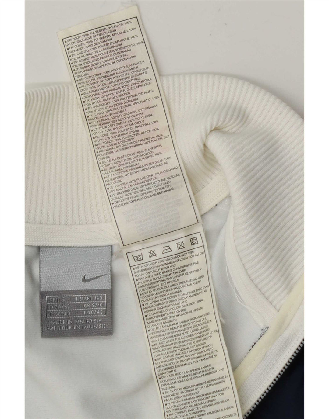 Giacca da ginnastica grafica da donna Nike UK 8/10 Small White Colourblock