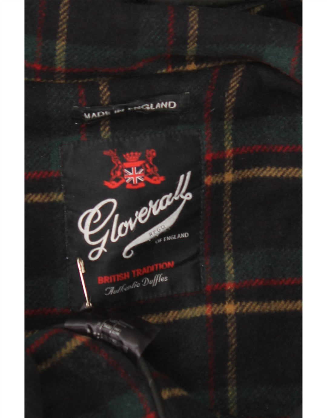 GLOVERALL Montgomery con cappuccio da uomo UK 46 3XL Lana blu navy