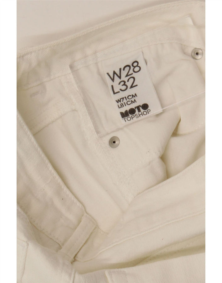 TOPSHOP Jeans slim da donna W28 L32 cotone bianco