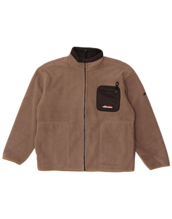 Giacca in pile da ragazzo Ellesse 12-13 anni Large in poliestere color block grigio