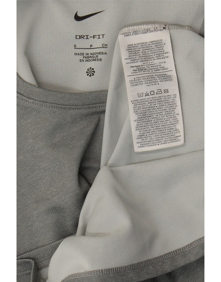 T-shirt Nike Dri Fit da uomo, piccola, in poliestere grigio