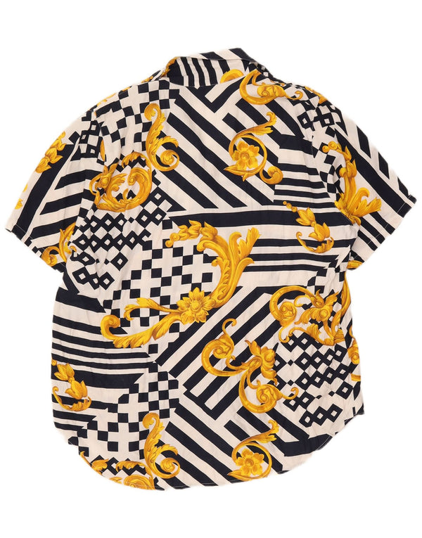 Fancy Fully Womens Abstract Pattern Shirt Blouse UK 20 2XL Multicoloured