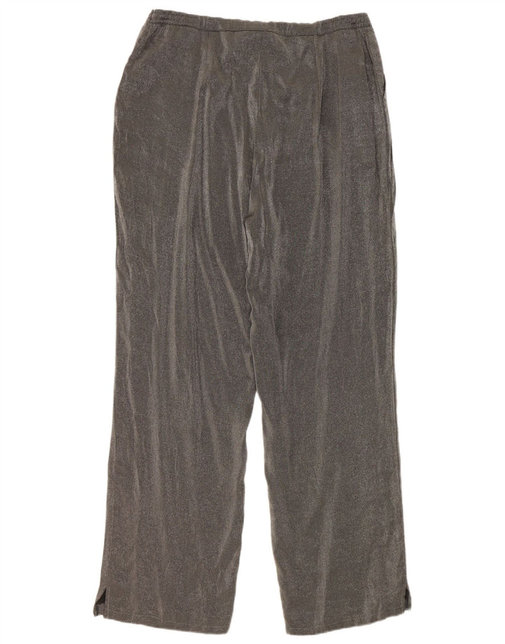 Pantaloni casual dritti da donna Marks & Spencer W32 L30 viscosa grigia