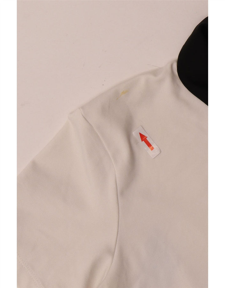 Polo Nike Dri Fit da donna UK 10 Small White Colourblock
