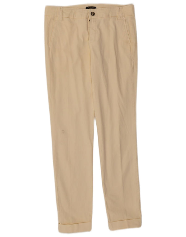 Pantaloni chino slim da donna Massimo Dutti US 4 Small W26 L28 Cotone beige