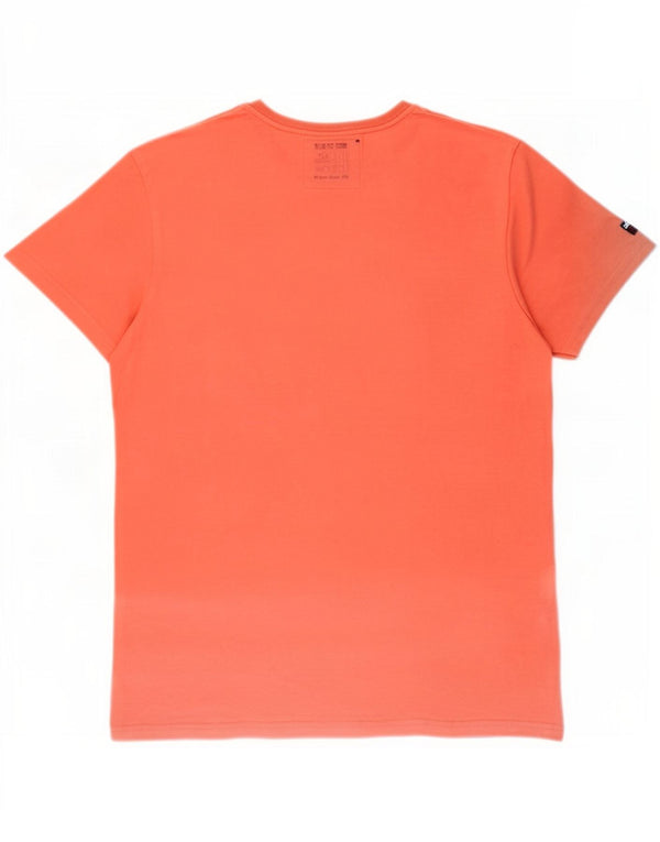 T-shirt grafica da donna Superdry Top UK 14 Large Arancione Cotone
