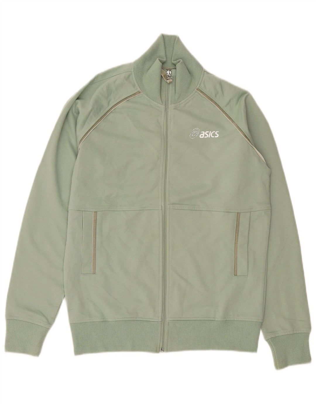 Giacca da tuta da donna Asics UK 14 Cotone verde medio