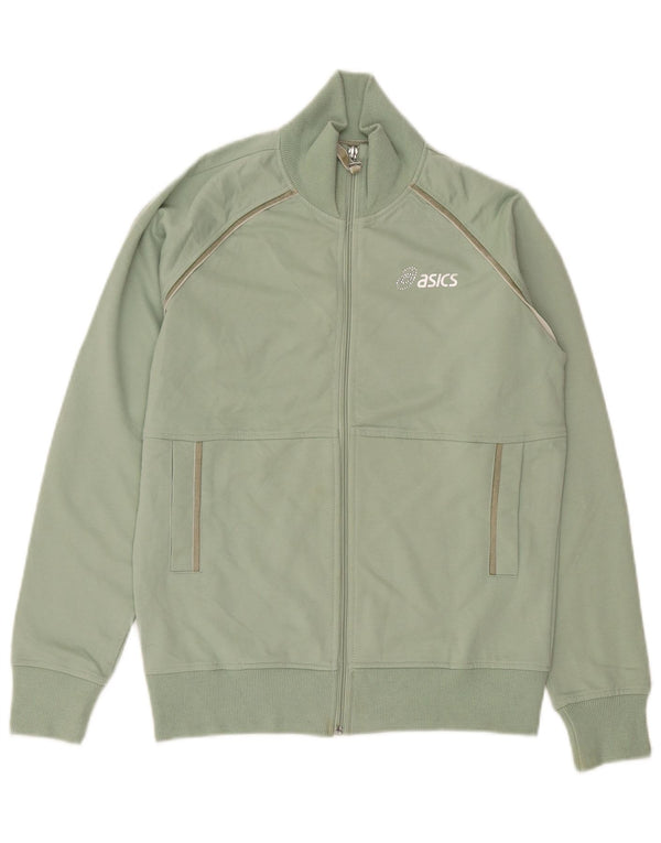 Giacca da tuta da donna Asics UK 14 Cotone verde medio