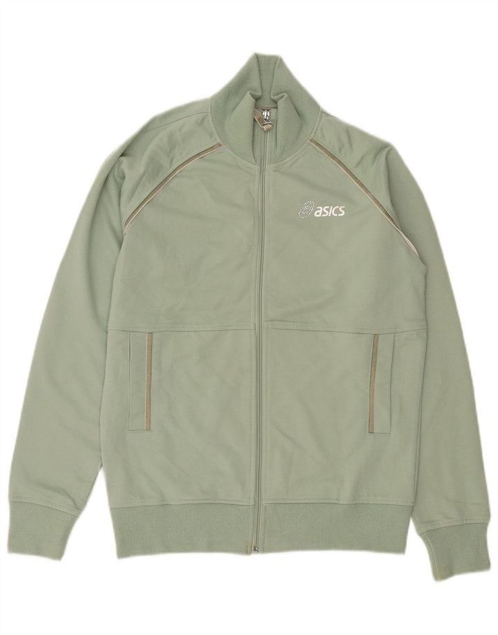 Giacca da tuta da donna Asics UK 14 Cotone verde medio