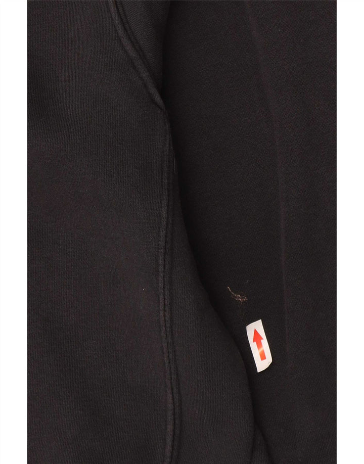 Felpa con cappuccio grafica da uomo NIKE, cotone nero medio