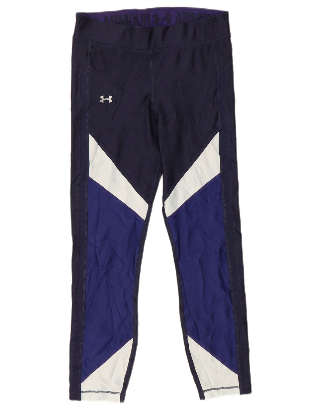 Leggings corti da donna Under Armour UK 8 Small Blu Navy Colourblock
