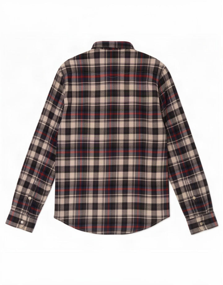 Camicia in flanella da uomo Lee piccola in cotone a quadri multicolore