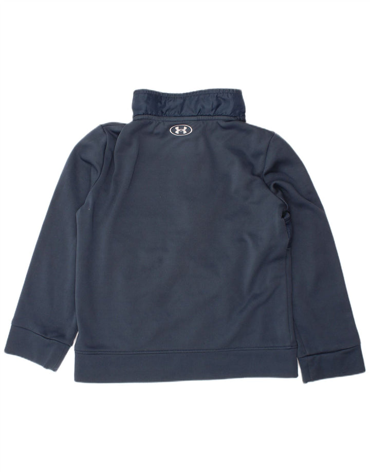 Felpa con collo con zip per ragazzi UNDER ARMOUR 5-6 anni in poliestere blu navy