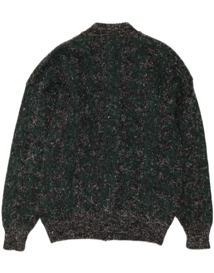 Confezioni Di Lusso Maglione Cardigan Da Uomo Grande In Lana Maculata Multicolore