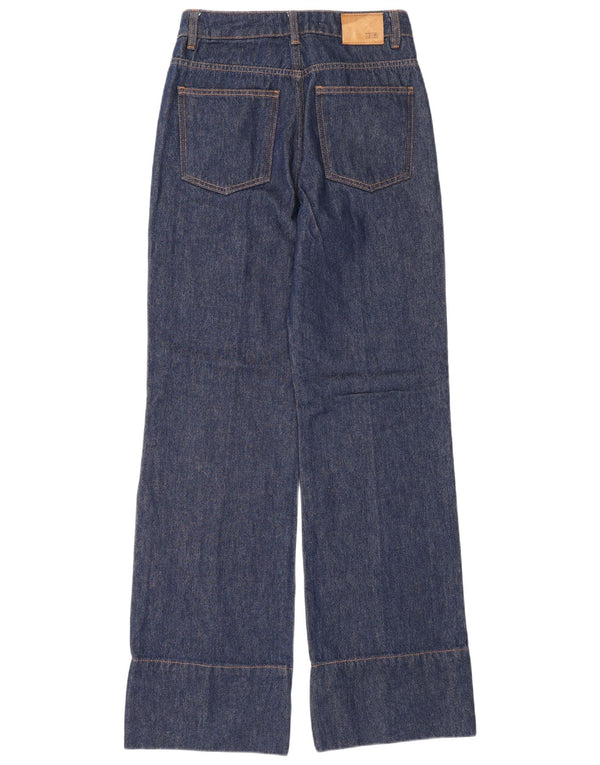 Jeans Zara da donna a gamba larga a vita alta EU 34 2XS W24 L32 Blu navy