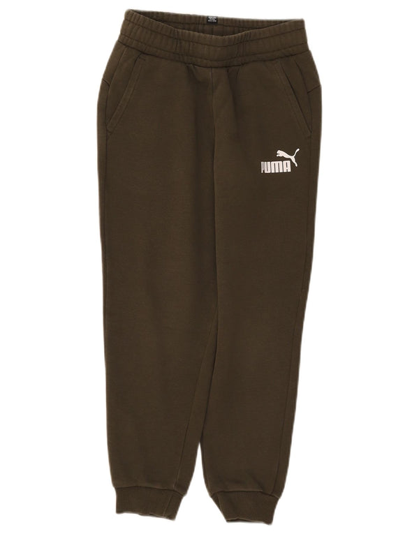 Puma Pantaloni da tuta da ragazzo Joggers 9-10 anni Kaki Cotton Sports