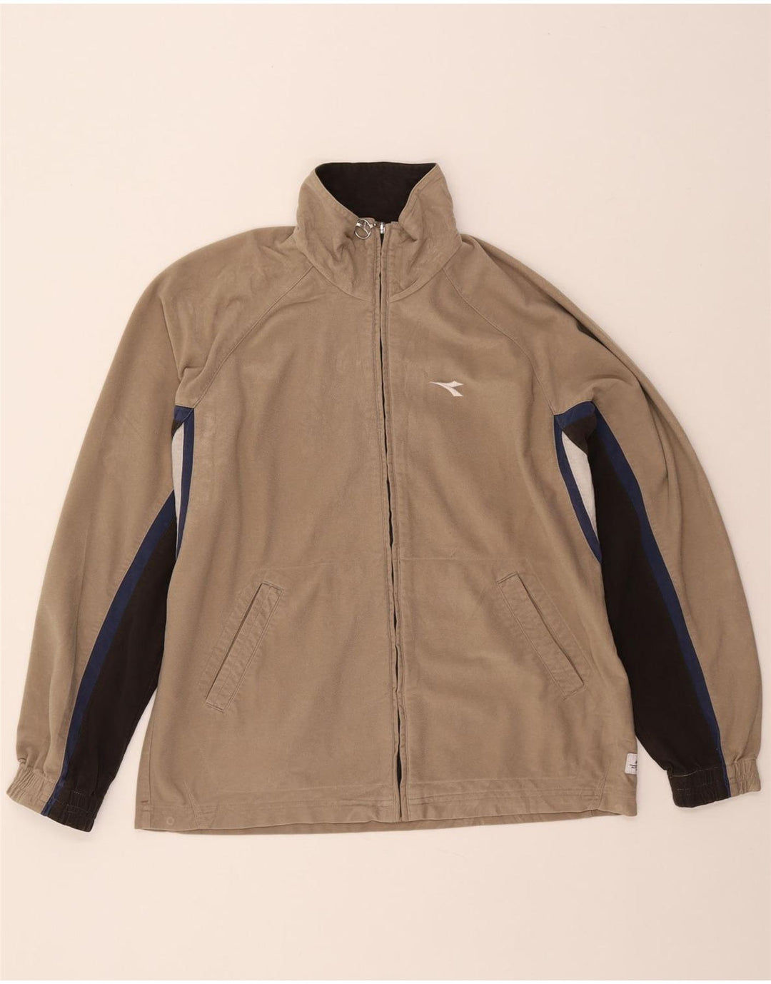 Giacca da tuta da uomo Diadora UK 38 Poliestere color block beige medio