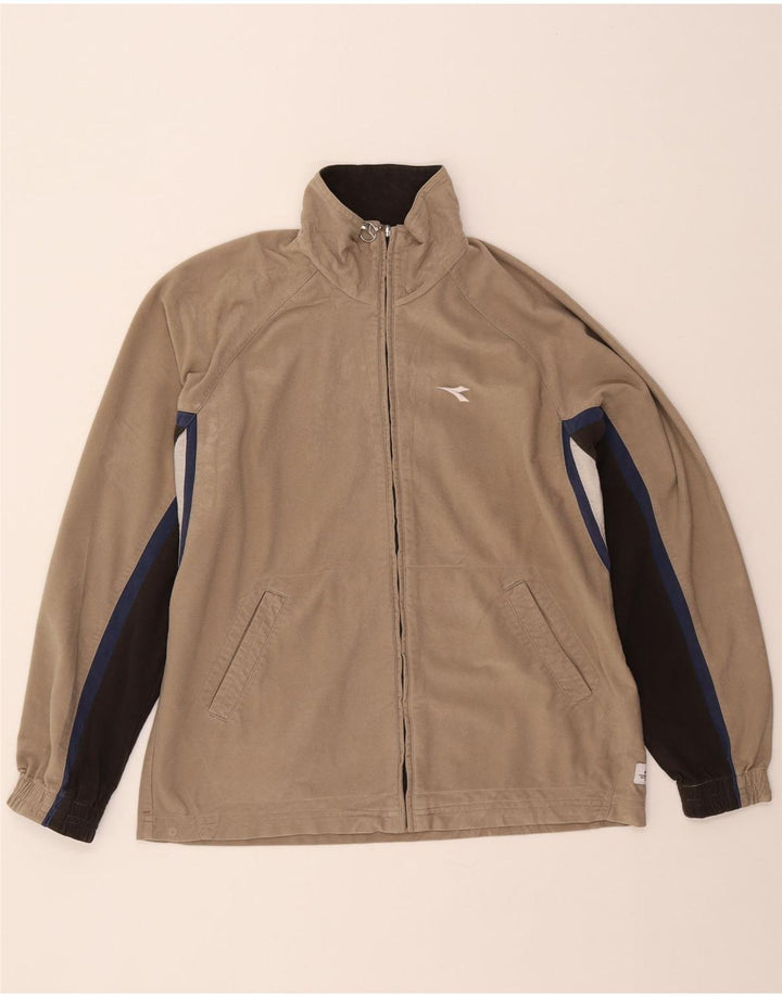 Giacca da tuta da uomo Diadora UK 38 Poliestere color block beige medio