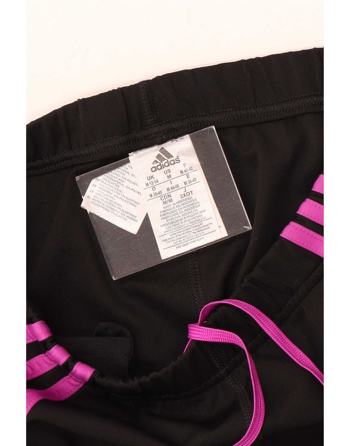 Pantaloni da tuta corti da donna Adidas UK 12/14 poliestere nero medio
