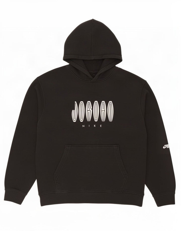 Felpa con cappuccio grafica Jordan da uomo piccola nera