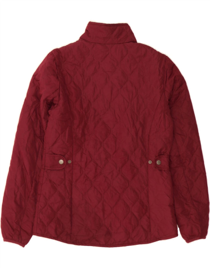EDDIE BAUER Womens Quilted Jacket UK 10 Small Burgundy Polyester Vintage Eddie Bauer and Second-Hand Eddie Bauer from Messina Hembry 